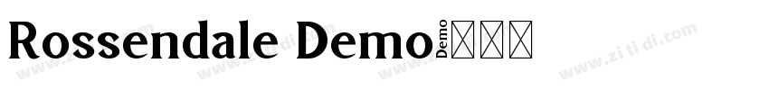 Rossendale Demo字体转换